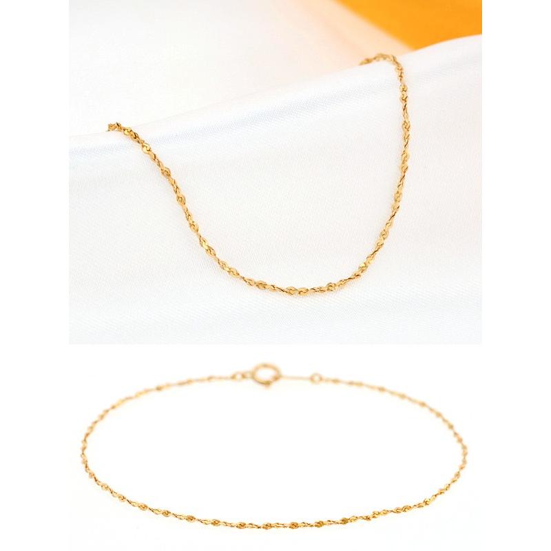 販売終了 ブレスレット K18 18金 S字ツイスト チェーン 18K twist