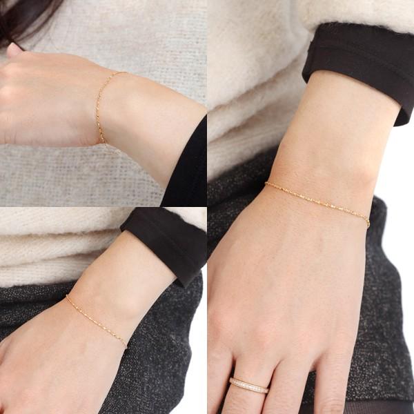 販売終了 ブレスレット K18 18金 S字ツイスト チェーン 18K twist