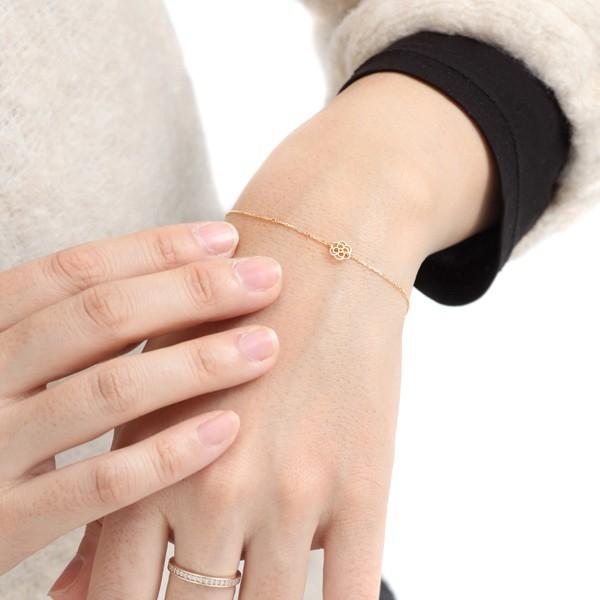 K18ブレスレット 18金ブレスレット レディースブレスレット 花 K18ブレスレット 18金ブレスレット レディースブレスレット 花