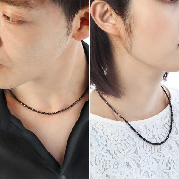 天然ブラックダイヤモンド ネックレス ブラック ダイヤ 30ct グレード AAA メンズ レディース ユニセックス ホワイトデー プレゼント ギフトの画像