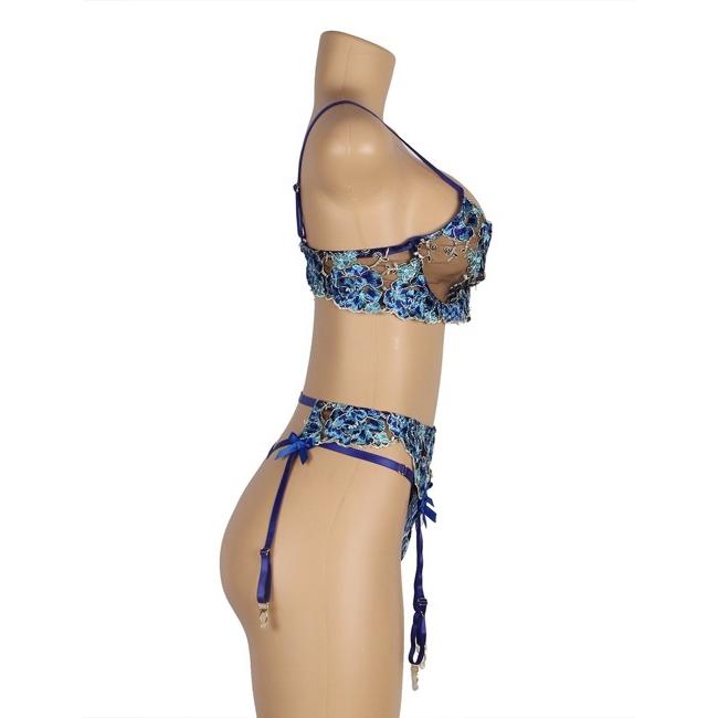 花柄レースブラジャーショーツセット　D70 ソングM　ガーターベルトM tk-uw945800mc_1sl.jpg