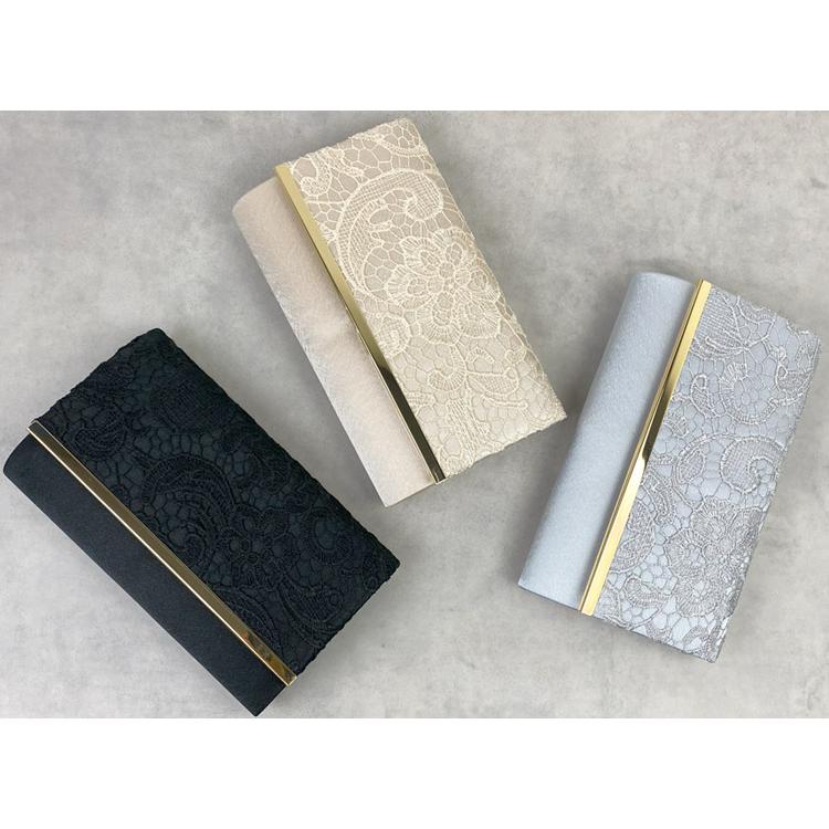 パーティーバッグ クラッチバッグ 結婚式 バッグ レース 大きめ 2way