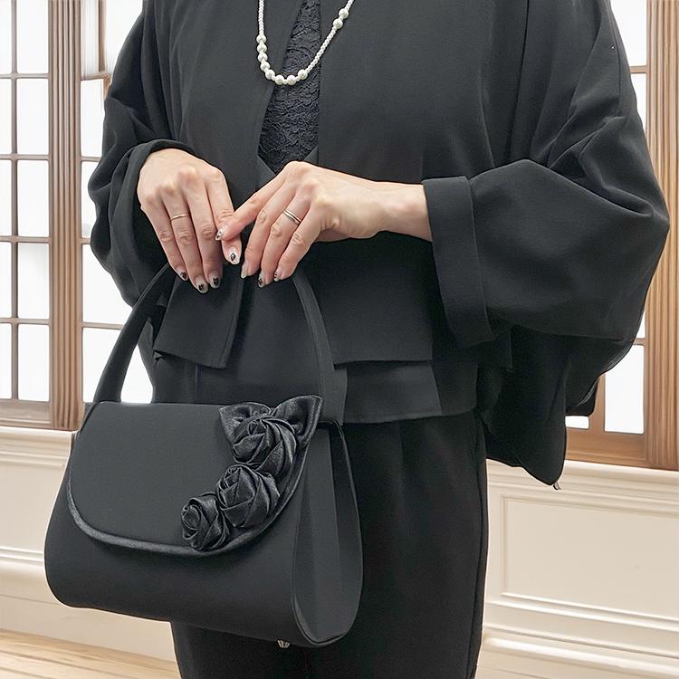 フォーマルバッグ 大きめ 弔事 黒 冠婚葬祭 葬式 フラワー フォーマルバッグ 大きめ 弔事 黒 冠婚葬祭 葬式 フラワー