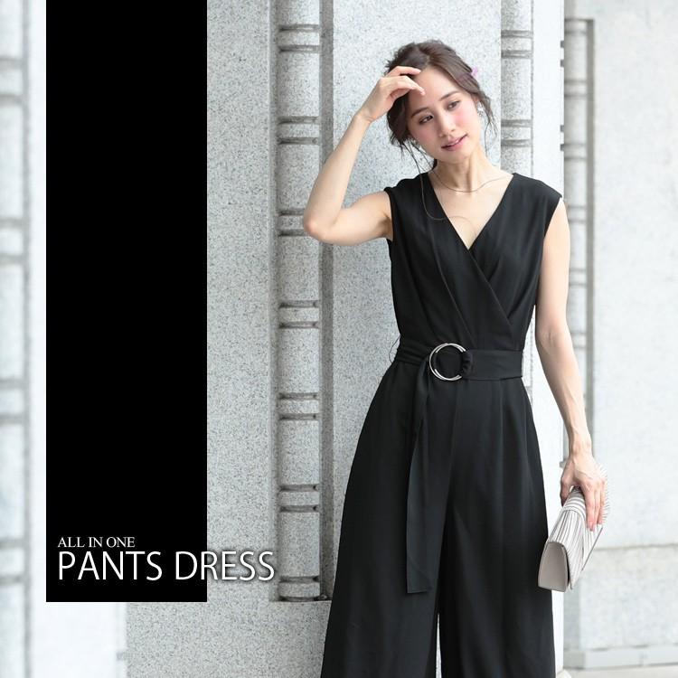 パーティードレス 結婚式 パンツドレス 大きいサイズ 送料無料 リング