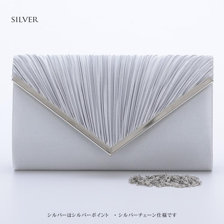 東京イギン ブラック　シルバー　光沢プリーツ パーティーバッグ　結婚式 東京イギン ブラック シルバー 光沢プリーツ パーティーバッグ 結婚式