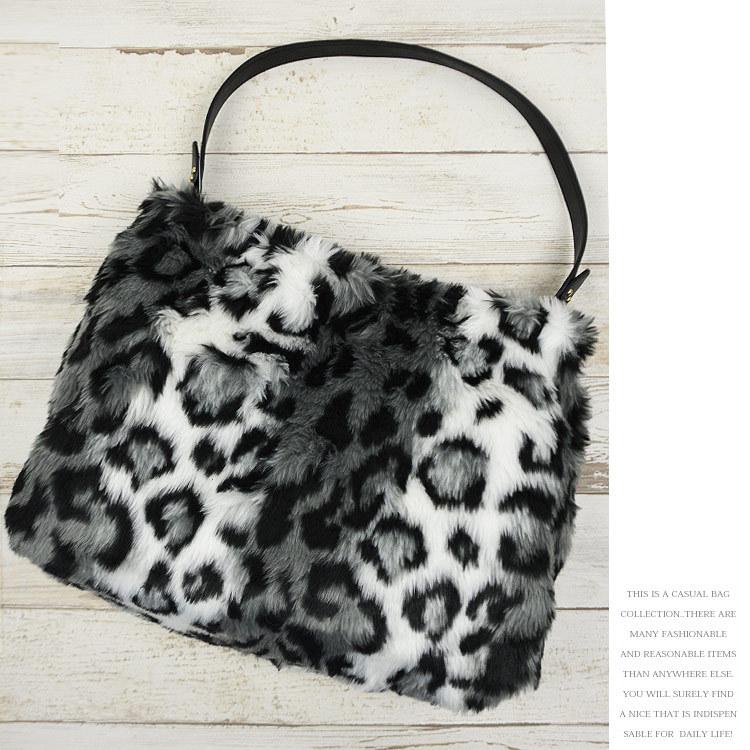 ファーバッグ ショルダー レオパード エコファー バッグ エコファー