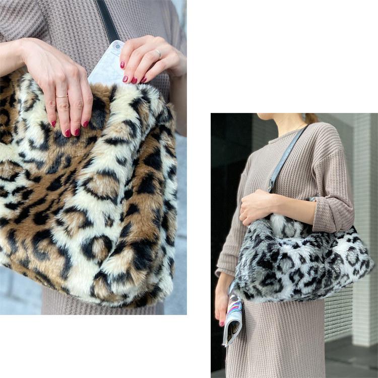 ファーバッグ ショルダー レオパード エコファー バッグ エコファー