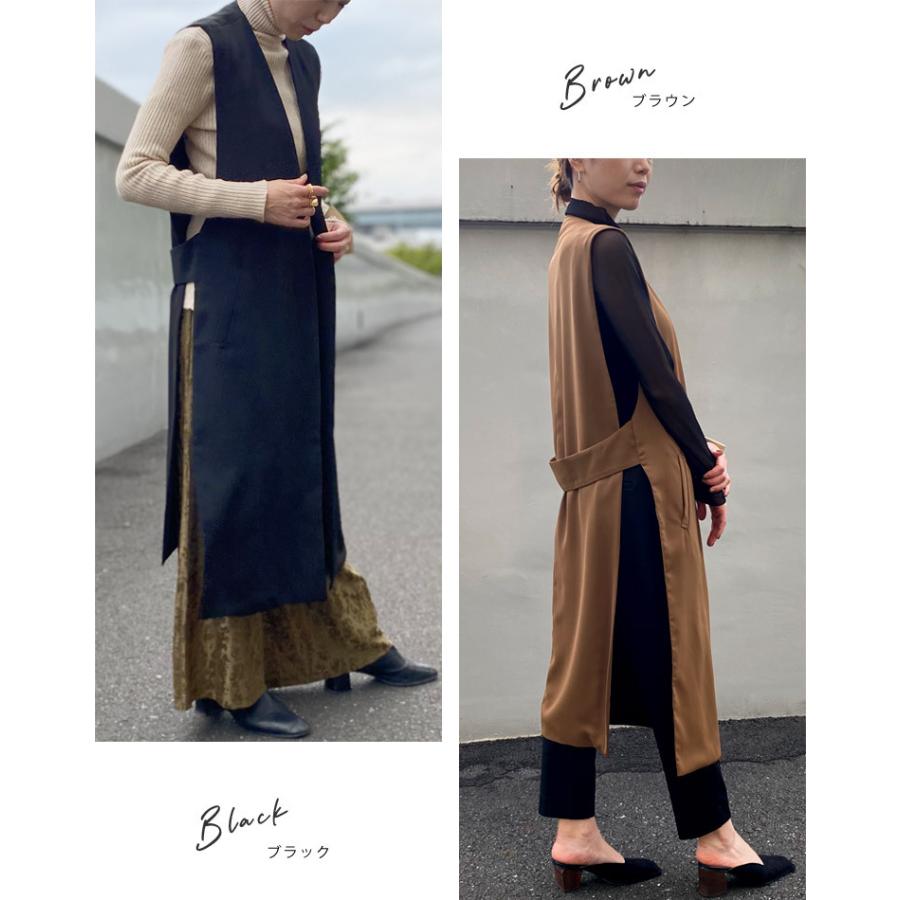 未使用級✨セオリー　近年モデル　テーラードカラーベスト　ロング丈　ブラック ジレ ロング レディース ベスト 袖なし ジャケット ロングジャケット