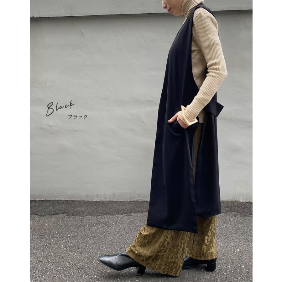 ジレ ロング レディース ベスト 袖なし ジャケット ロングジャケット