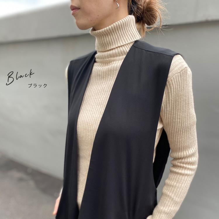 ジレ ロング レディース ベスト 袖なし ジャケット ロングジャケット