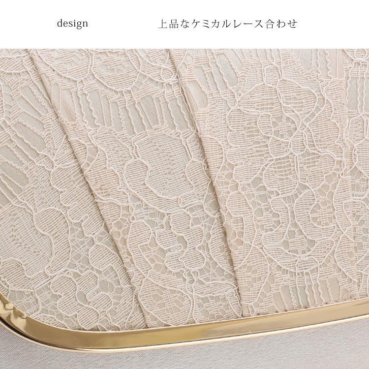 パーティーバッグ 結婚式 刺繍 結婚式 バッグ 大きめ クラッチバッグ 結婚式 普段使い レース 黒 ベージュ パーティバッグ シルバー パーティバック 女性 50代｜dressko｜09