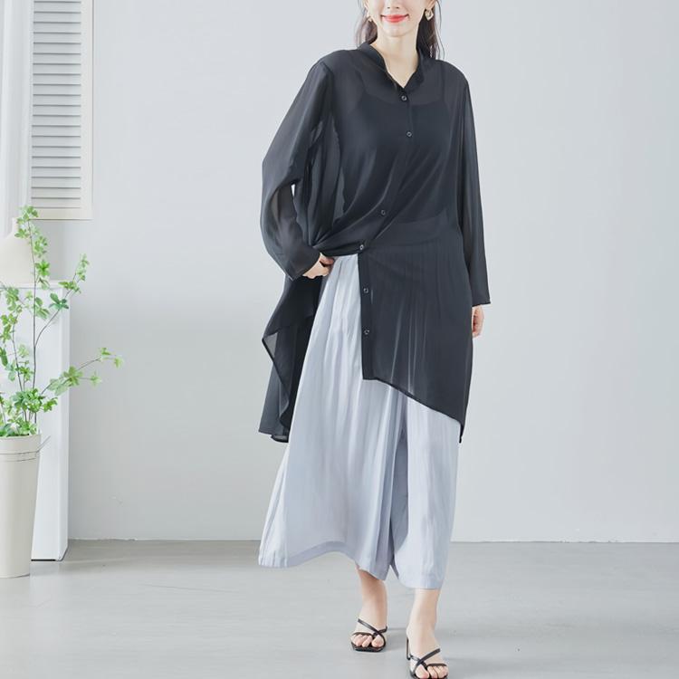 ロングシャツ ブラウス 大きいサイズ 夏 レディース 羽織 透け感 ロングシャツ ブラウス 大きいサイズ 夏 レディース 羽織 透け感