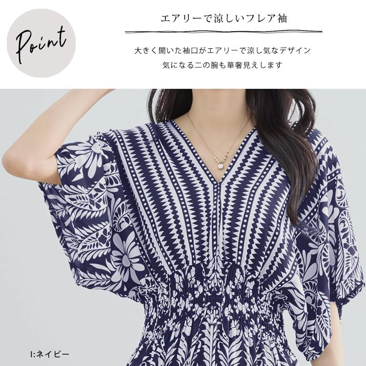 ワンピース 夏 レディース リゾート ロングワンピース 半袖 ゆったり