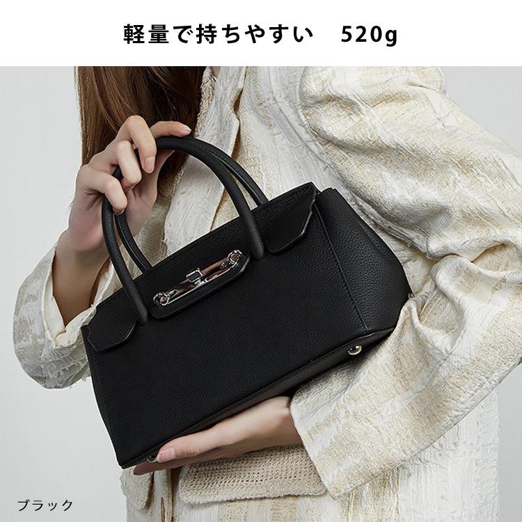 本革 ショルダーバッグ レディース 通勤 ハンドバッグ 黒 横長 2way 斜