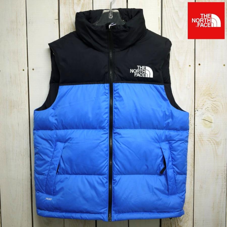 ノースフェイス ダウンベスト ブルー