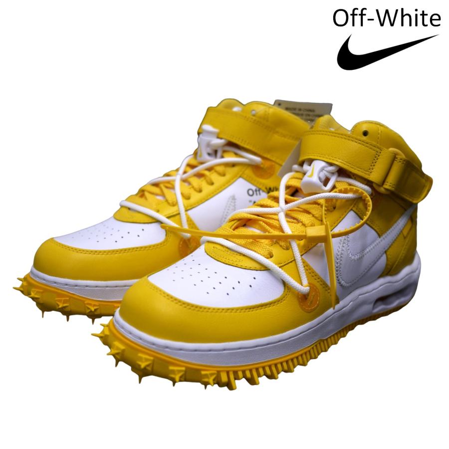 NIKE OFF-WHITE AIR FORCE 1 MID SP LTHR white/wht-varsity maize 
