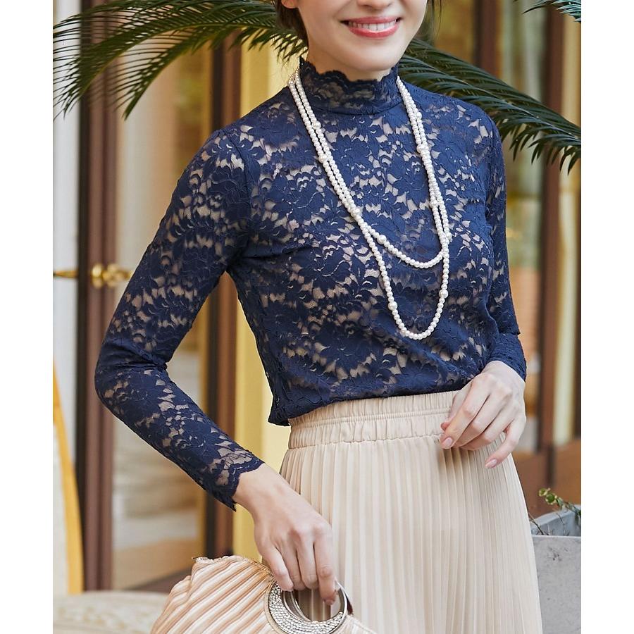 DRESS+（ドレスプラス） レースインナー 長袖 秋 冬 春 レディース