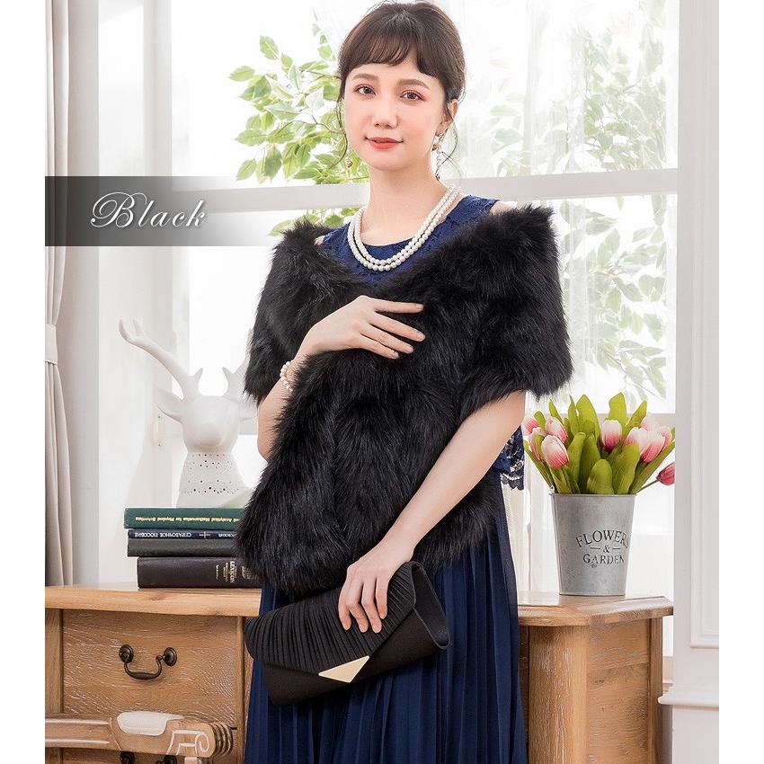 DRESS+（ドレスプラス） ショール ストール 結婚式 ボレロ 大判 ファー