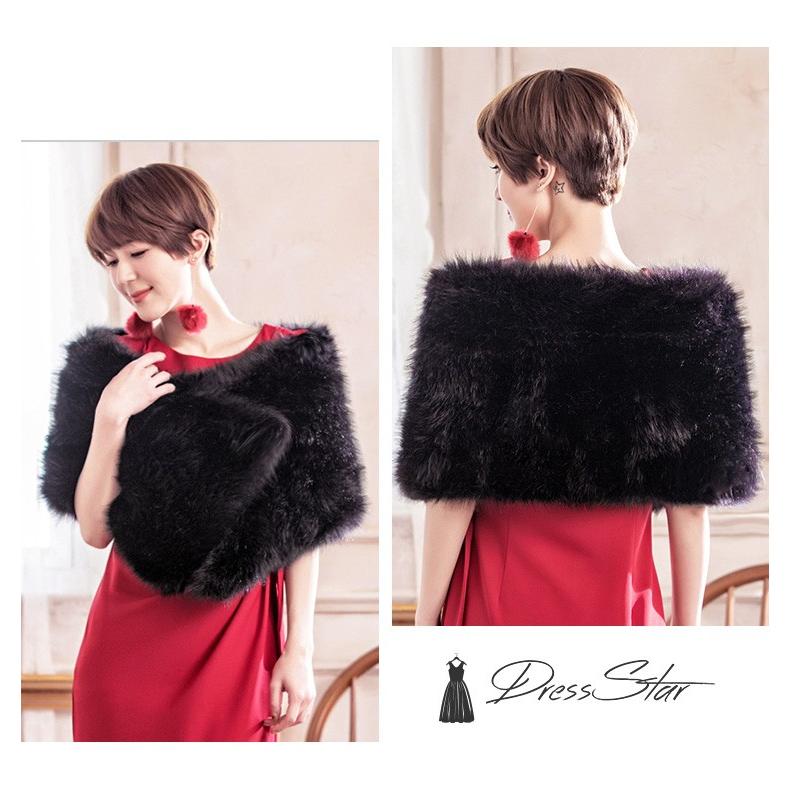 DRESS+（ドレスプラス） ショール ストール 結婚式 ボレロ ファー