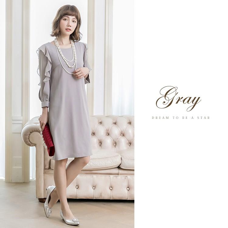 パーティードレス 大きいサイズ 結婚式 袖あり シンプル きれいめ ワンピース レディース パーティー お呼ばれ 半袖 薄手 フォーマル 服 膝下 Cy129 パーティードレス ワンピース通販 通販 Yahoo ショッピング