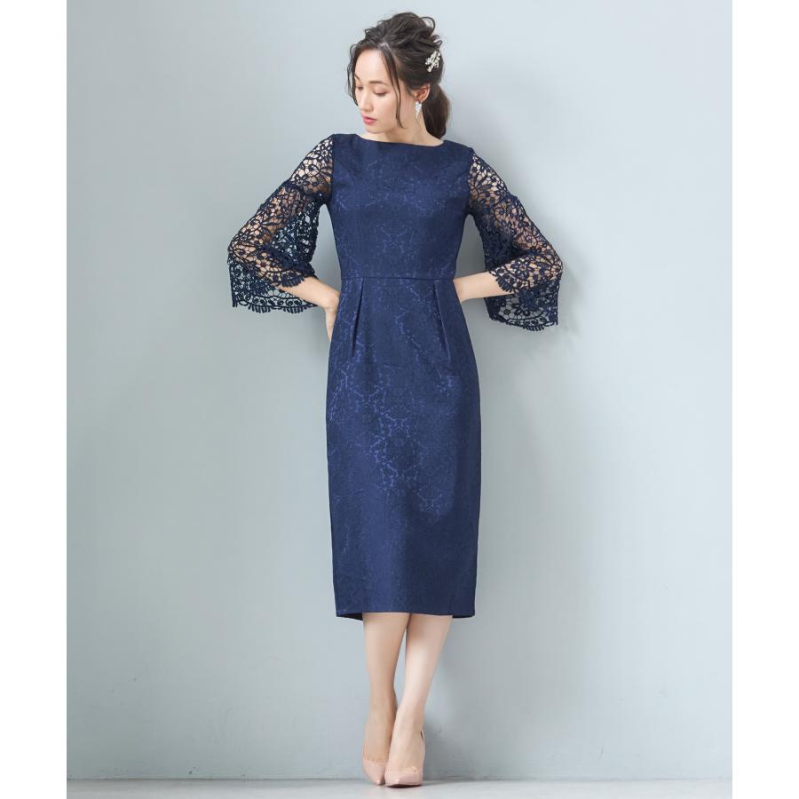 DRESS+ パーティードレス 大きいサイズ 結婚式 袖あり DRESS+ パーティードレス 大きいサイズ 結婚式 袖あり