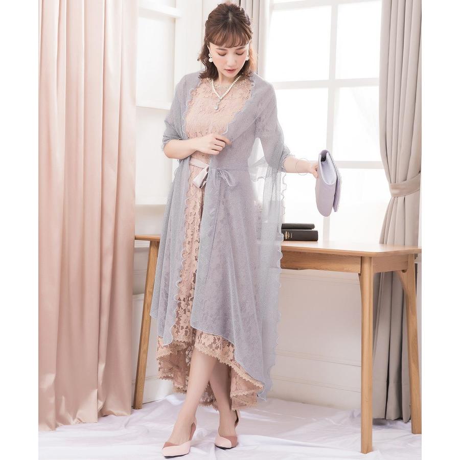 DRESS+（ドレスプラス） ショール 結婚式 ストール 透け感 スカラップ