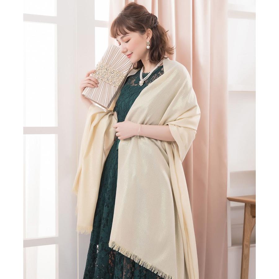 DRESS+（ドレスプラス） ショール 結婚式 ストール ラメ フリンジ