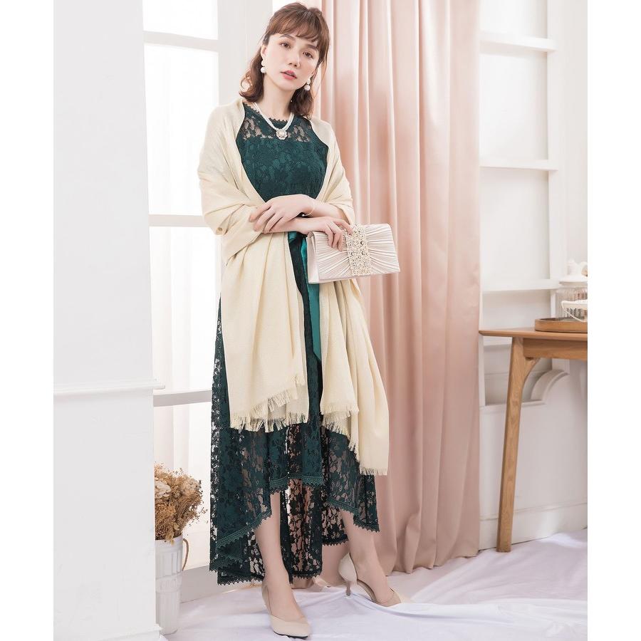 DRESS+（ドレスプラス） ショール 結婚式 ストール ラメ フリンジ
