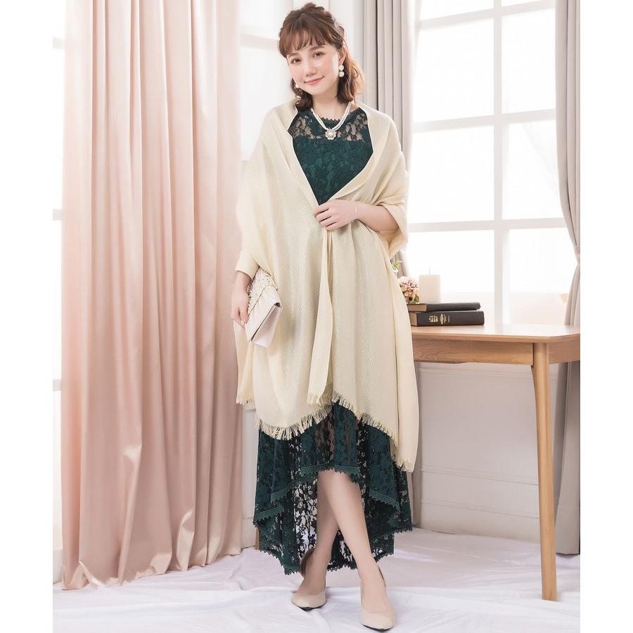 DRESS+ ショール 結婚式 ストール ラメ フリンジ ボレロ 大判 DRESS+ ショール 結婚式 ストール ラメ フリンジ ボレロ 大判