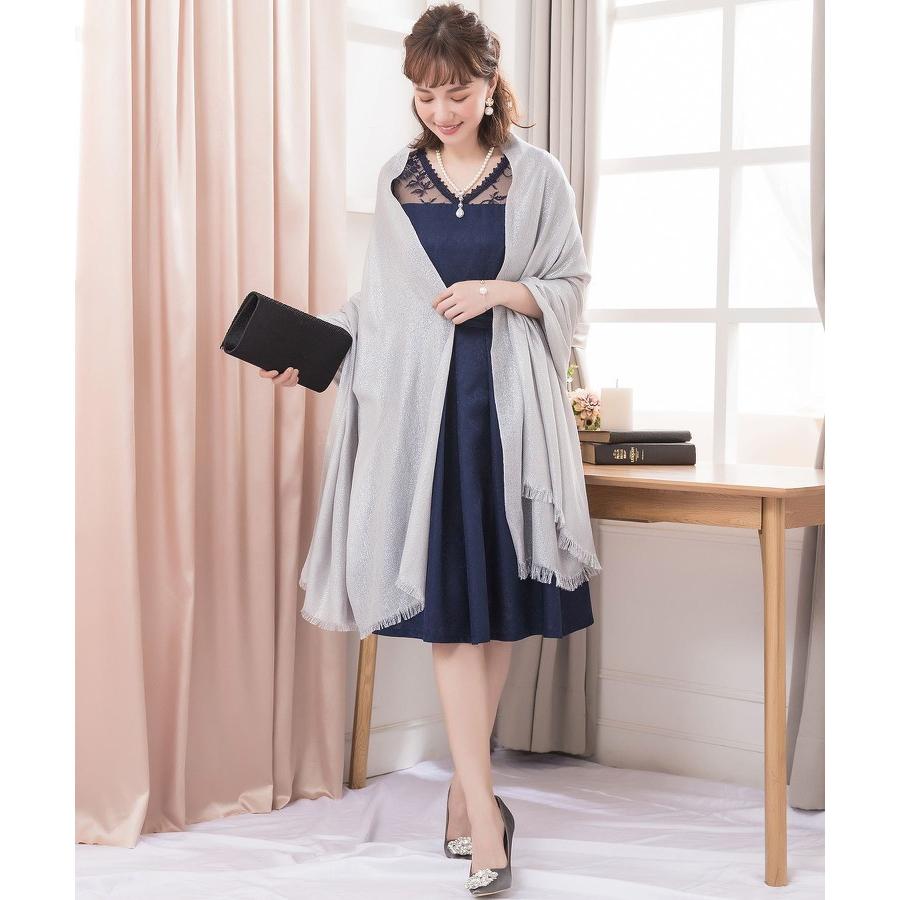 DRESS+（ドレスプラス） ショール 結婚式 ストール ラメ フリンジ