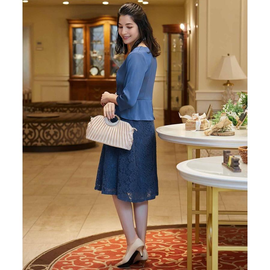 パーティードレス ワンピース セットアップ風ワンピース ドッキングワンピース ドレス レディース ペプラム 後ろファスナー 七分袖 膝丈 ミディ丈 同 Cy865 パーティードレス ワンピース通販 通販 Yahoo ショッピング