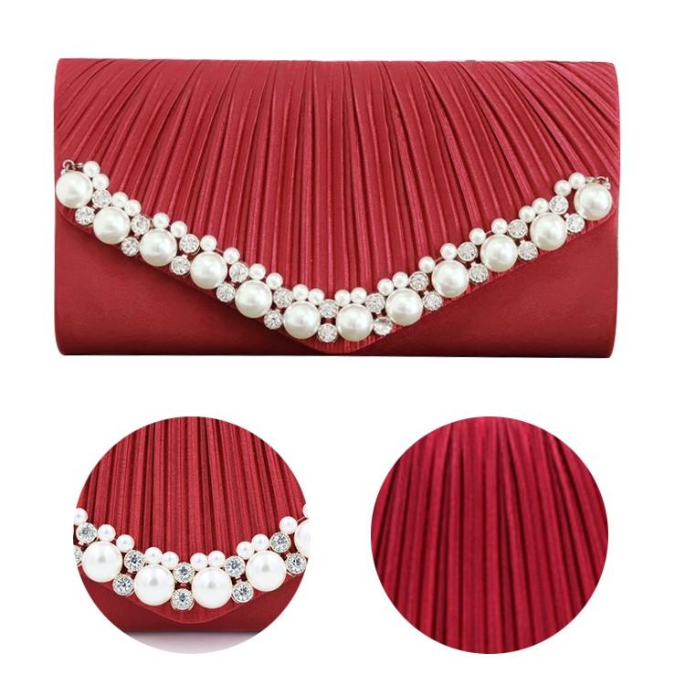 DRESS+（ドレスプラス） パーティーバッグ クラッチ パール ビーズ