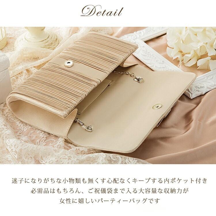 DRESS+（ドレスプラス） パーティーバッグ 大きめ シルバー クラッチ