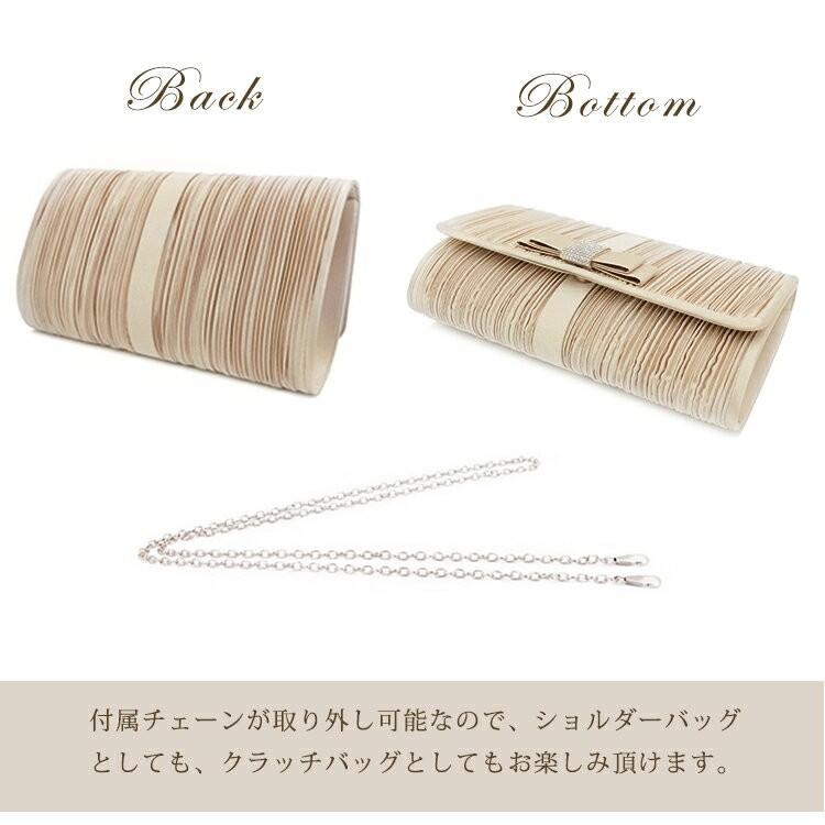 DRESS+（ドレスプラス） パーティーバッグ 大きめ シルバー クラッチ