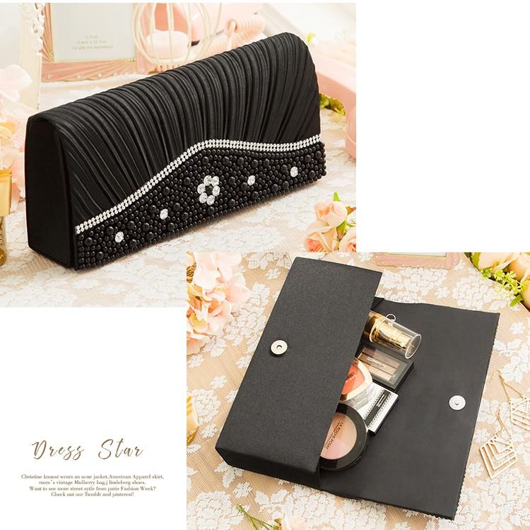 DRESS+（ドレスプラス） パーティーバッグ クラッチ パール ビーズ