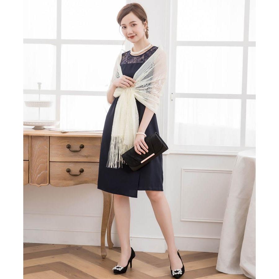 DRESS+（ドレスプラス） パーティーバッグ 大きめ シルバー クラッチ