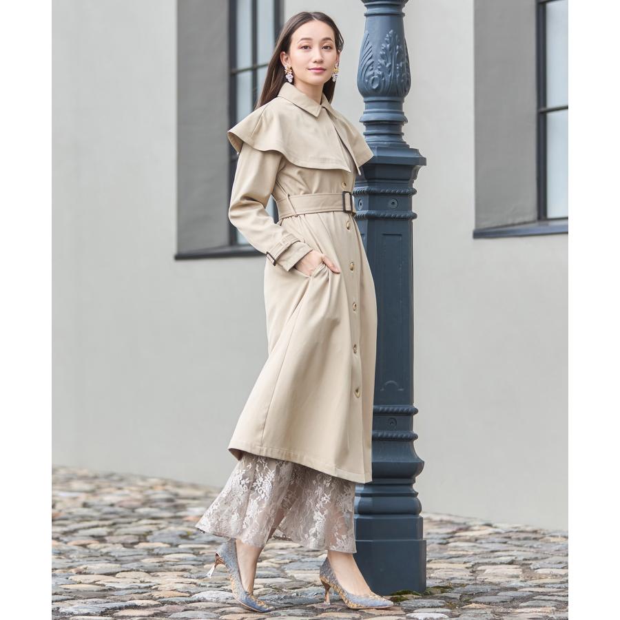 DRESS+ トレンチコート レディース ロングコート 膝下丈 2way 春 DRESS+ トレンチコート レディース ロングコート 膝下丈 2way 春