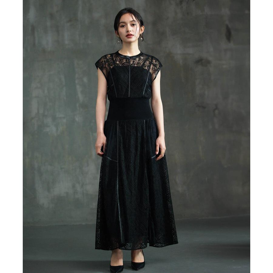 DRESS+ 総レースワンピース ドレス フレアワンピース ロング丈 DRESS+ 総レースワンピース ドレス フレアワンピース ロング丈