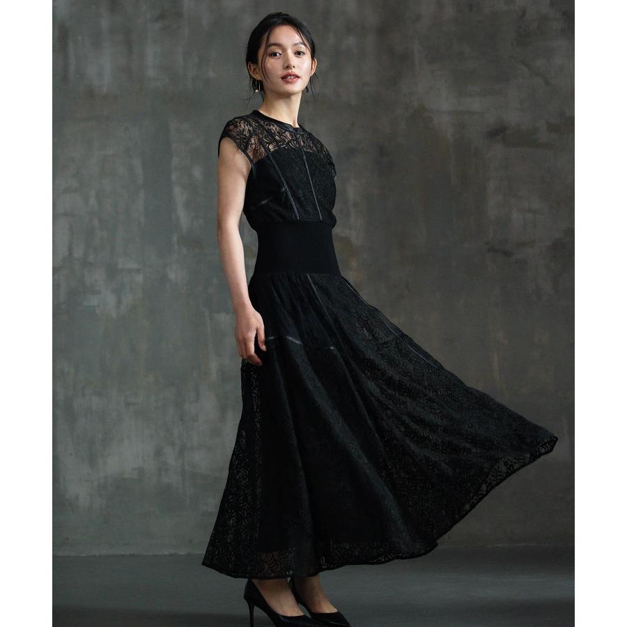 DRESS+ 総レースワンピース ドレス フレアワンピース ロング丈 DRESS+ 総レースワンピース ドレス フレアワンピース ロング丈