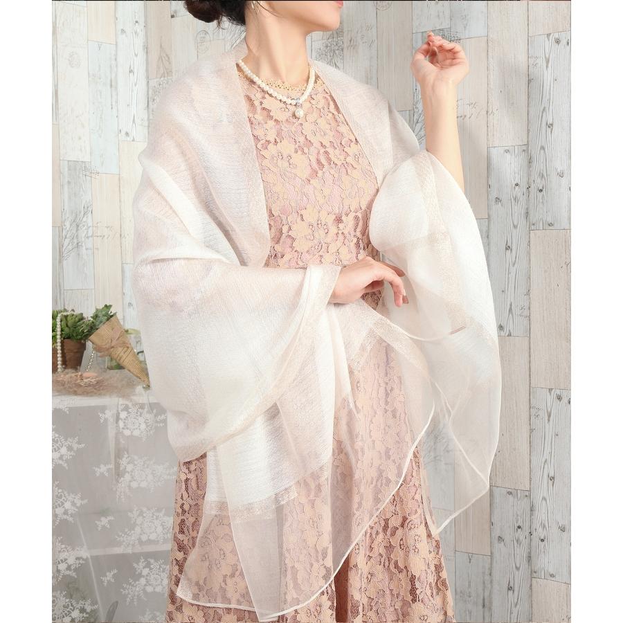 DRESS+ パーティー ストール ショール ラメ入り 薄手 シフォン DRESS+ パーティー ストール ショール ラメ入り 薄手 シフォン