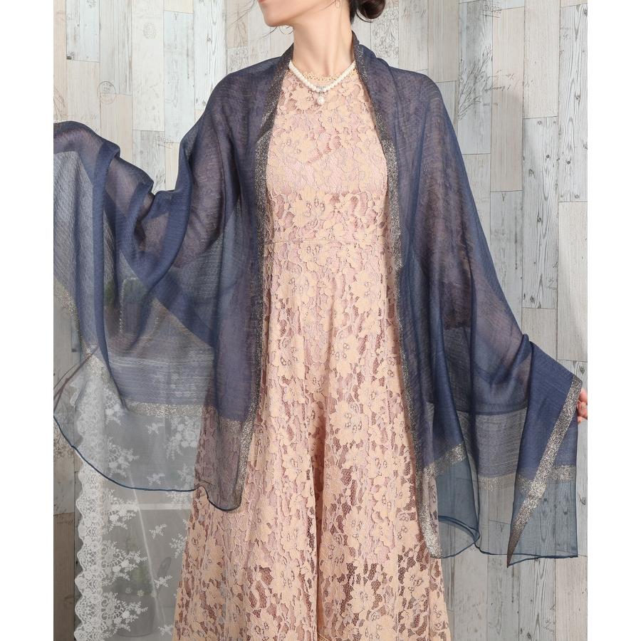 DRESS+ パーティー ストール ショール ラメ入り 薄手 シフォン DRESS+ パーティー ストール ショール ラメ入り 薄手 シフォン