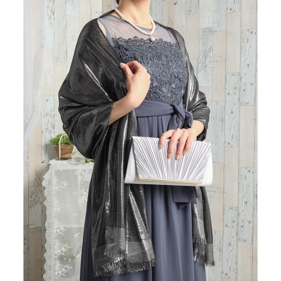 suewong パーティードレスとストールのセット 100%シルク DRESS+