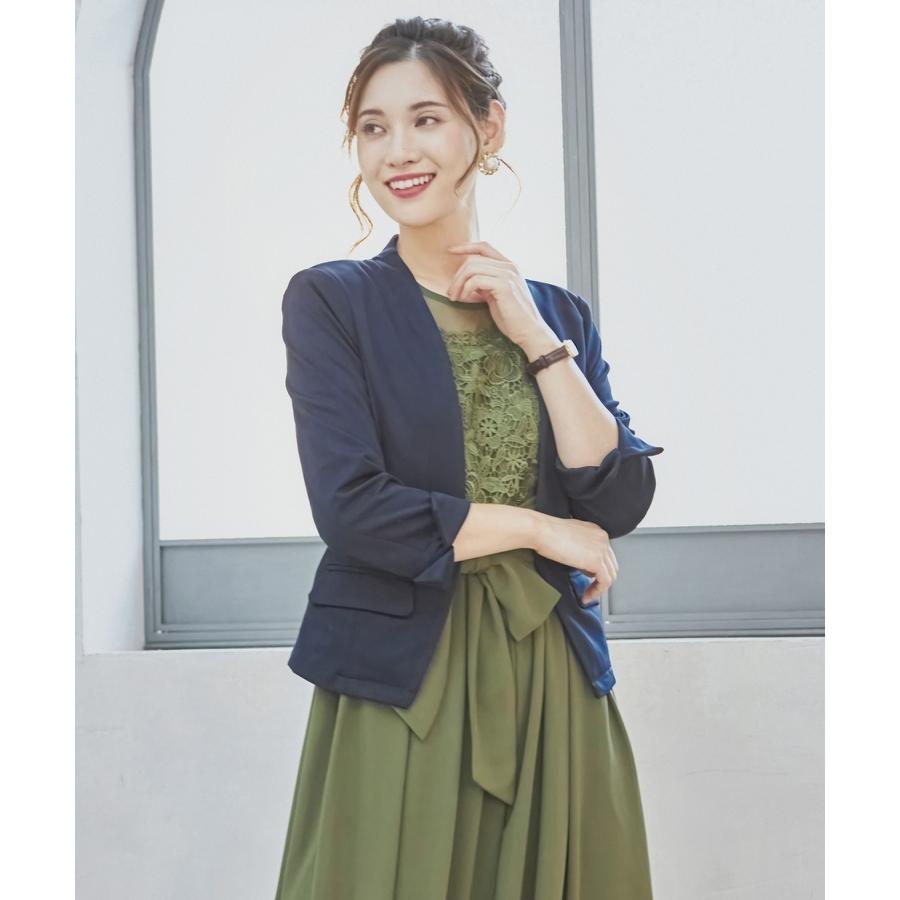 DRESS+ ジャケット レディースジャケット ノーカラージャケット