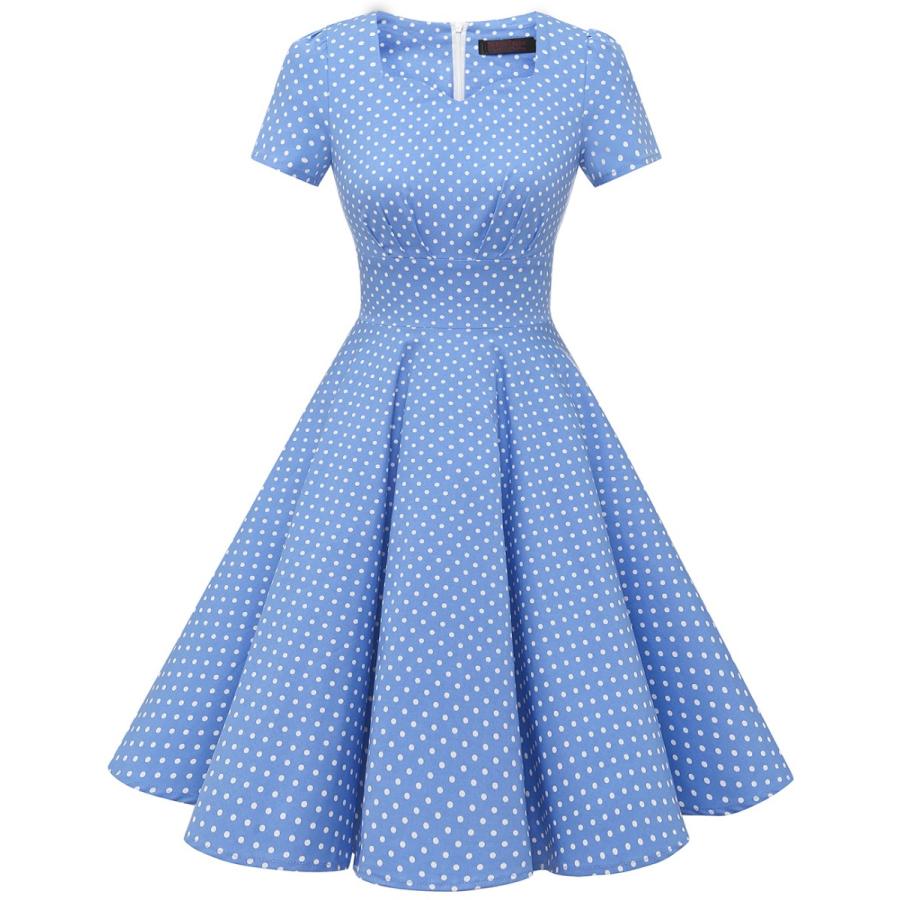 Dresstell ドレステル スイングワンピース 結婚式ドレス 半袖 Aライン レトロ ロカビリーワンピース お呼ばれ コーラス Dtcp Dresstell 通販 Yahoo ショッピング