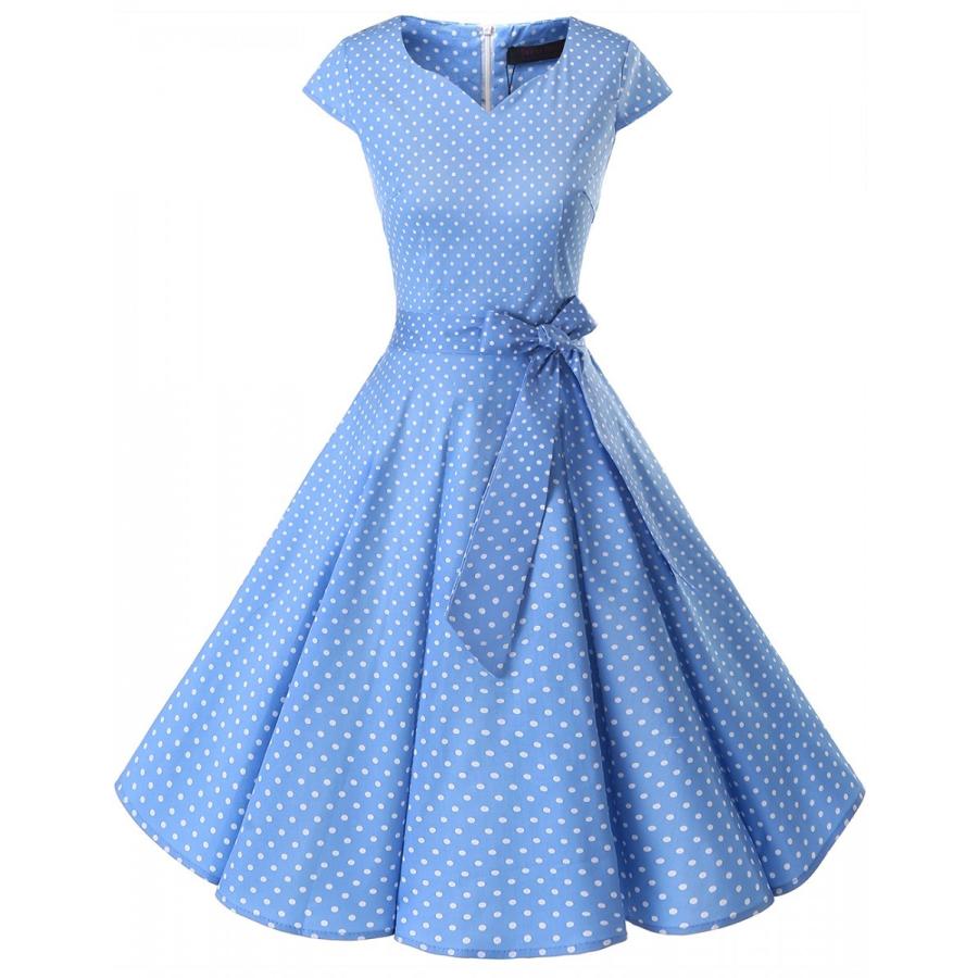 Dresstell ドレステル スイングワンピース カップ袖 Vネック 50年代 ウィンテージ お呼ばれ 結婚式 フォーマルドレス 多彩 Dtcq Dresstell 通販 Yahoo ショッピング