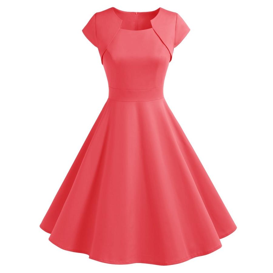 Dresstell ドレステル ワンピース キャップ袖 50年代 Aライン 結婚式 フォーマルワンピース 膝丈 レディース Dthr011p Dresstell 通販 Yahoo ショッピング