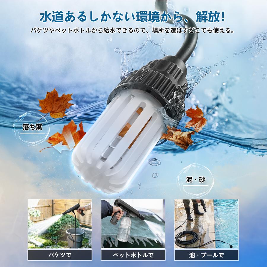 超軽量900g未満×1.5Mpa高圧水流】Yadea G1 高圧洗浄機 コードレス