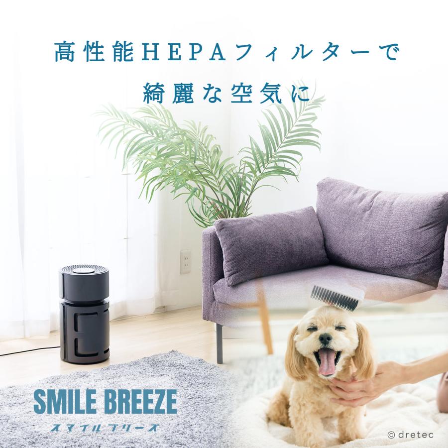 ドリテック 公式 空気清浄機 ペット用 脱臭 小型 11畳 HEPA 活性炭