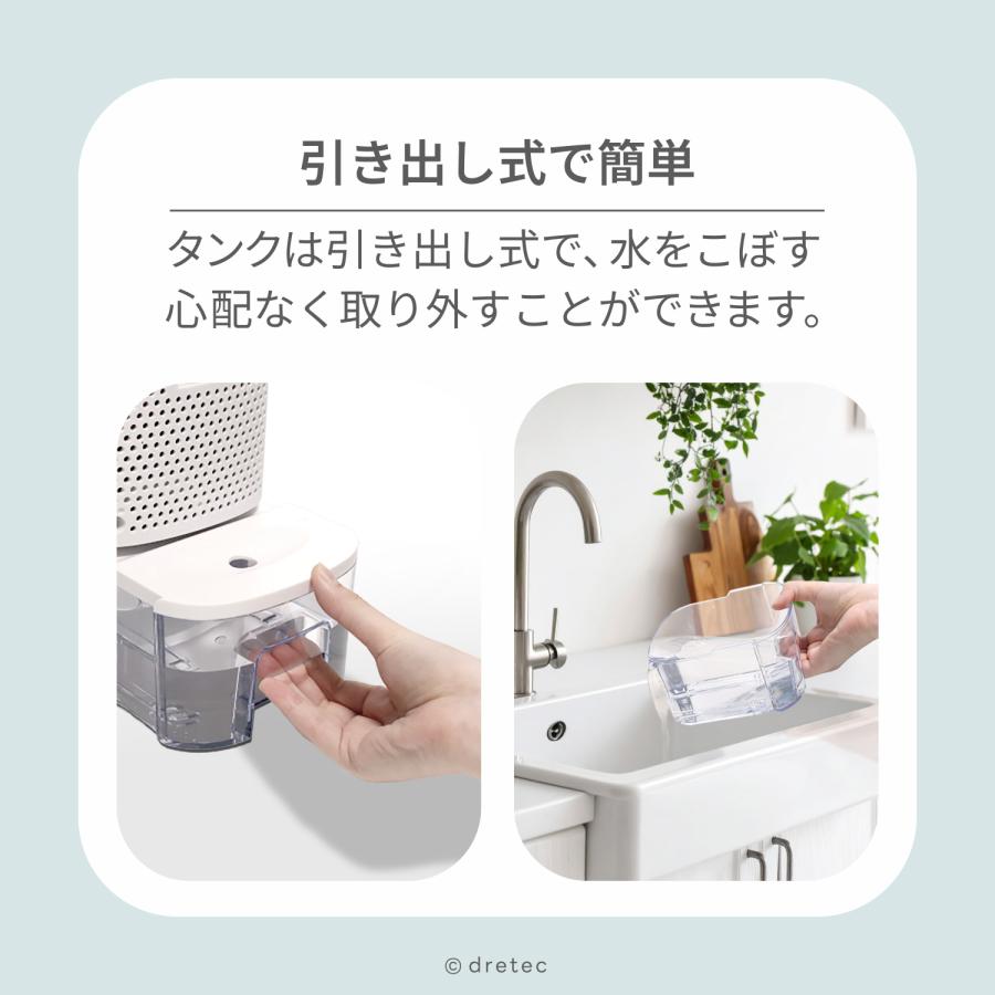 ドリテック 公式 除湿器 「ロワン」 除湿器 小型 コンパクト ペルチェ