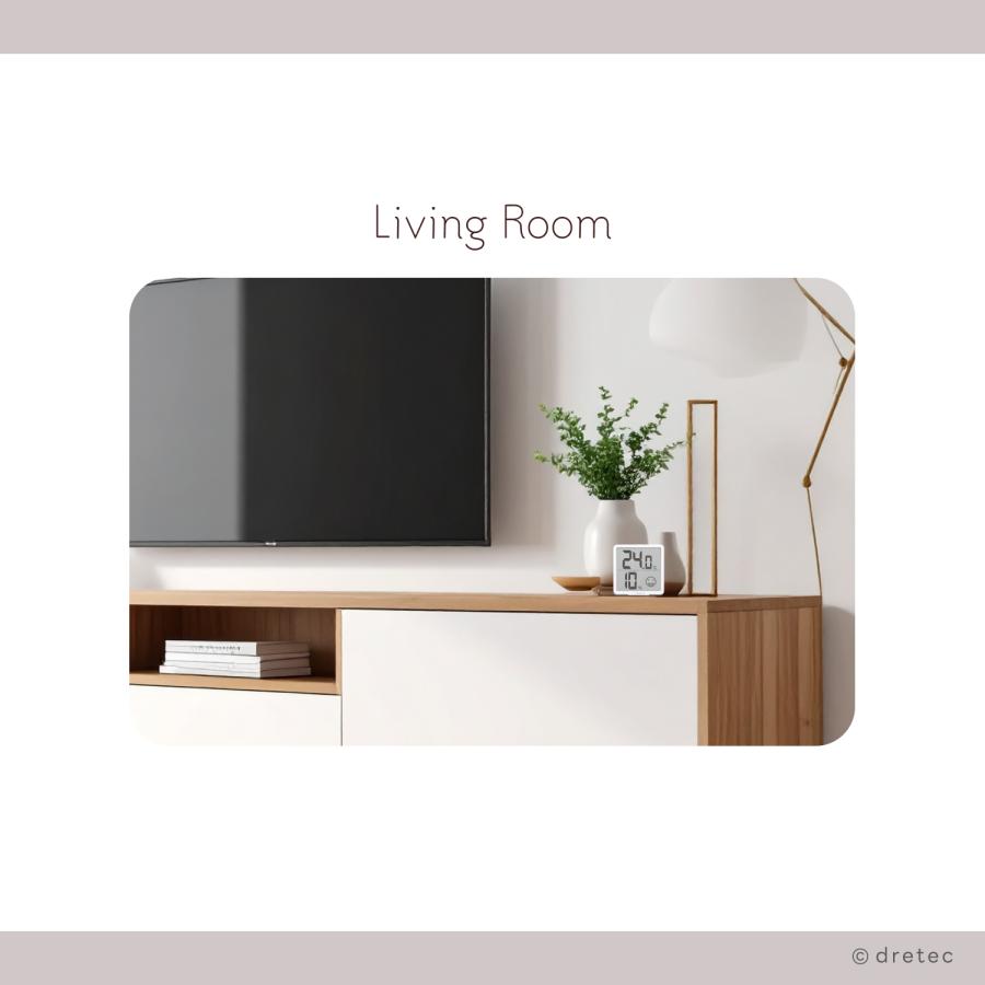 ドリテック 公式 デジタル温湿度計 「リテーモ」 温湿度計 デジタル 壁掛け インフルエンザ 温度計 湿度計 大画面 見やすい おしゃれ 健康 管理 dertec O-449 | ドリテック | 08